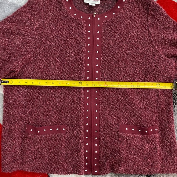 CD Daniels Fuzzy Texture Zip Front Jacket Sz 2X - Picture 6 of 6